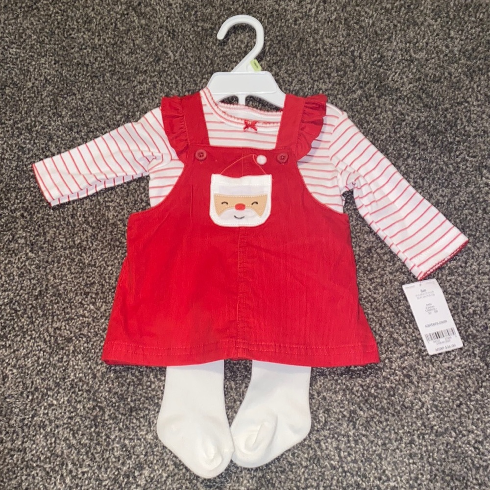 Carters baby girl Christmas outfit 3 months